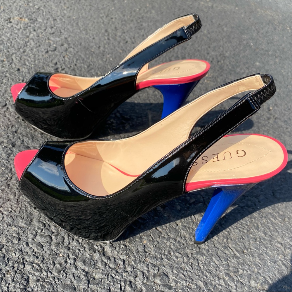 Colorful Black Pumps by Guess